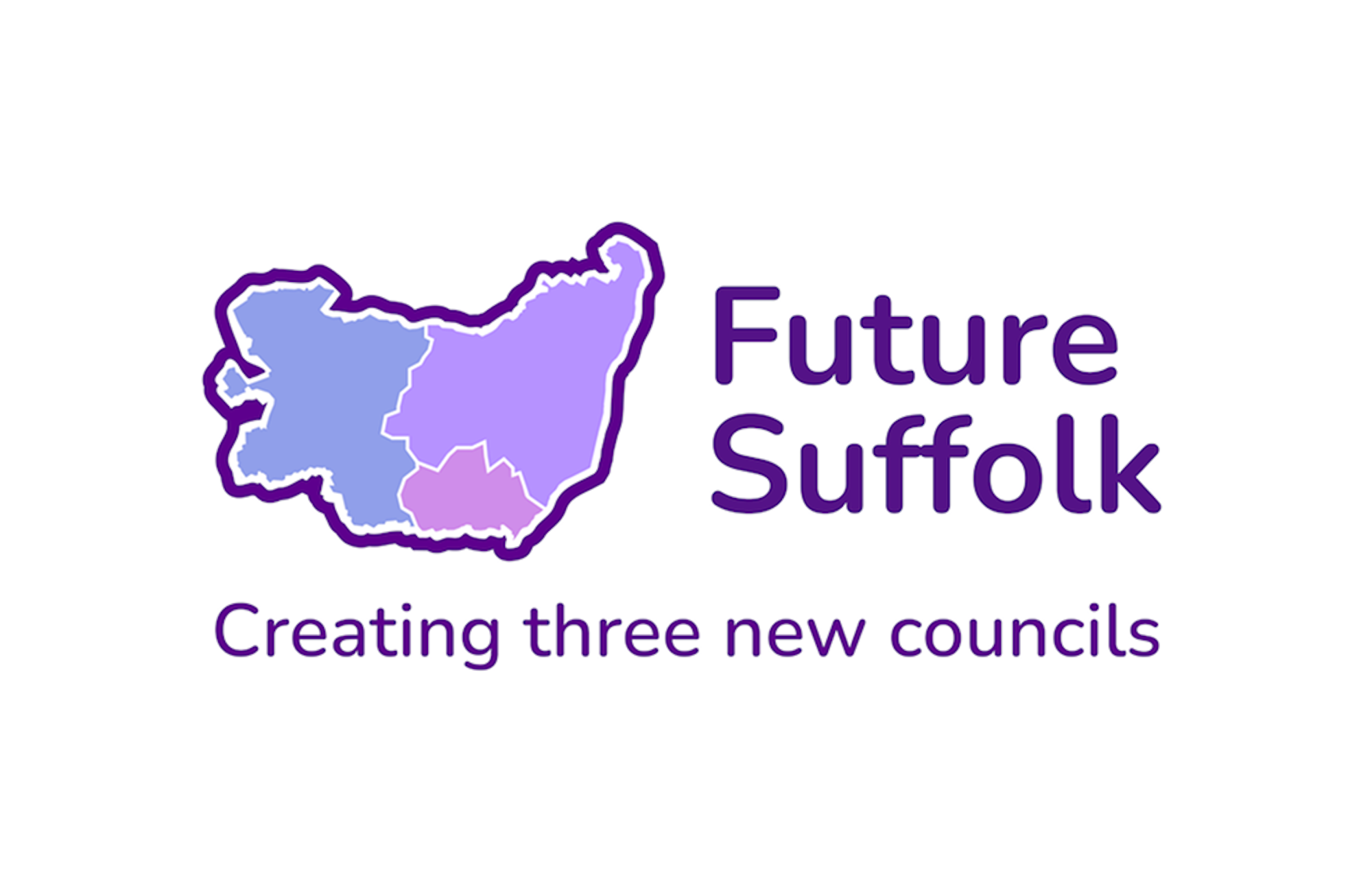 Future Suffolk with strap line Creating Three New Councils